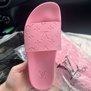 Hot Pink Louis Vuitton Slides